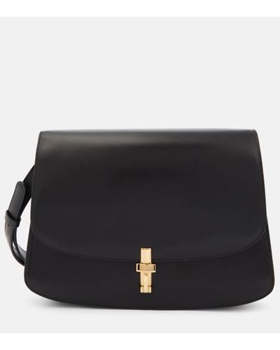 The Row Sofia Leather Crossbody Bag - Black