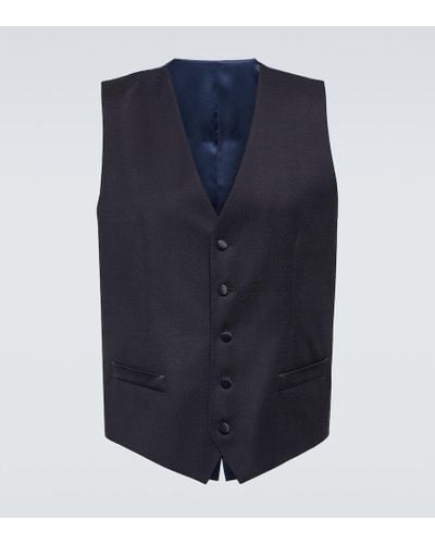 Dolce & Gabbana Gilet in misto seta e lana - Blu