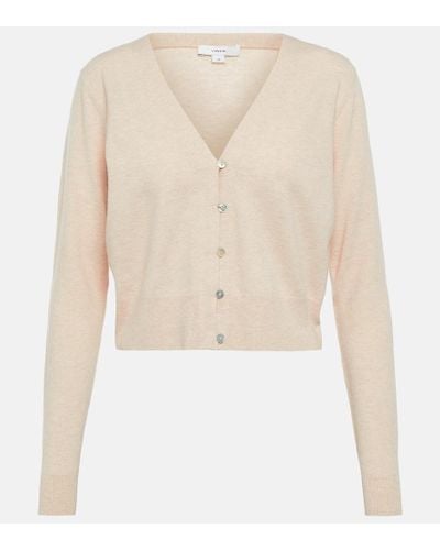 Vince Wool And Cashmere-blend Cardigan - Natural