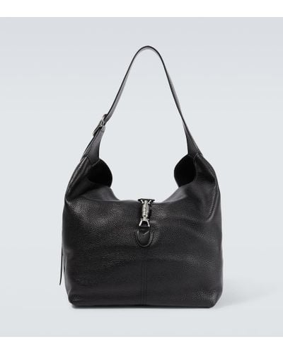 Gucci Jackie 1961 Medium Leather Shoulder Bag - Black
