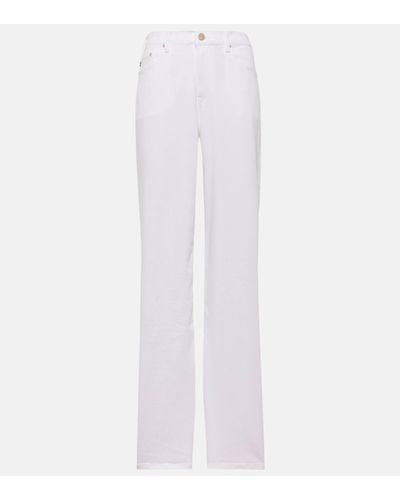AG Jeans New Baggy Wide High-rise Wide-leg Jeans - White