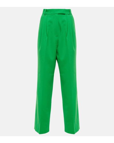 Frankie Shop Pantalon droit Bea a taille haute - Vert