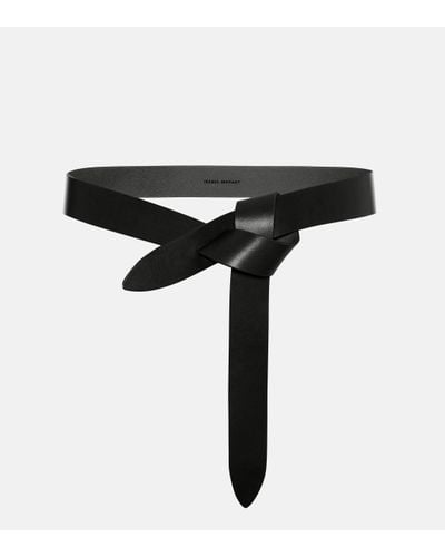 Isabel Marant Lecce Leather Wrap Belt - Black