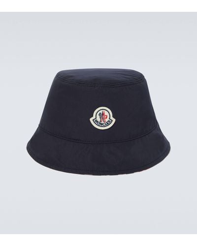 Moncler Logo Bucket Hat - Blue