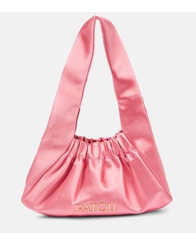 Patou Le Biscuit Satin Shoulder Bag - Pink