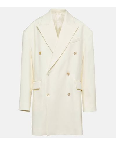 Wardrobe NYC Oversized Double-breasted Wool Coat - Natural