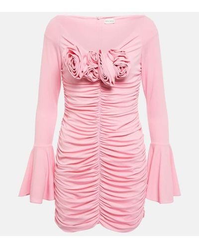 Magda Butrym Jersey-Minikleid mit Rüschen - Pink