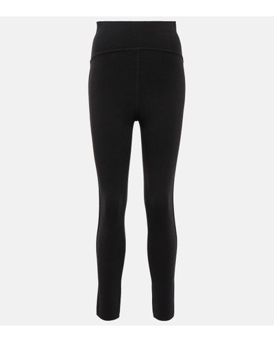 Alaïa Legging en laine melangee a taille haute - Noir