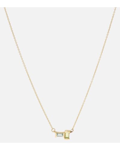 Aliita Tu Y Yo 9kt Gold Necklace With Gemstones - White