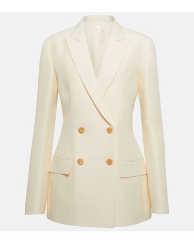 The Row Wool And Silk Blazer - Natural