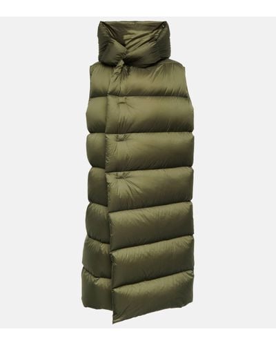 Rick Owens Padded Down Vest - Green
