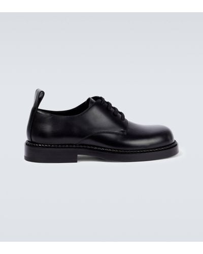 Bottega Veneta Strut Leather Oxford Shoes - Black