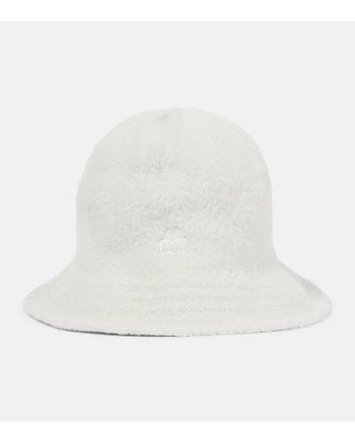 Isabel Marant Holmy Embroidered Bucket Hat - White