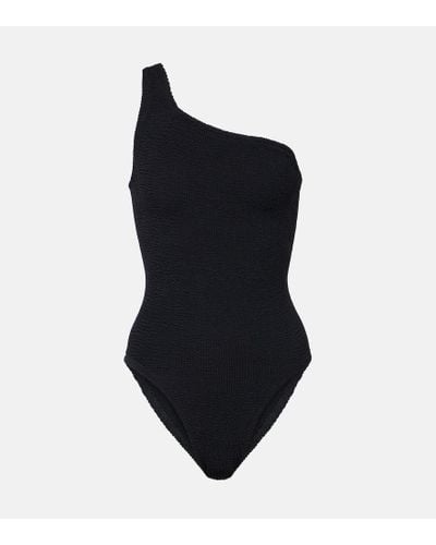 Hunza G Nancy One-shoulder Swimsuit - Black
