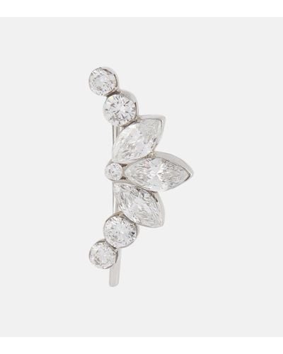 Maria Tash Pendiente Invisible Diamond Lotus en oro blanco de 18 ct con diamantes