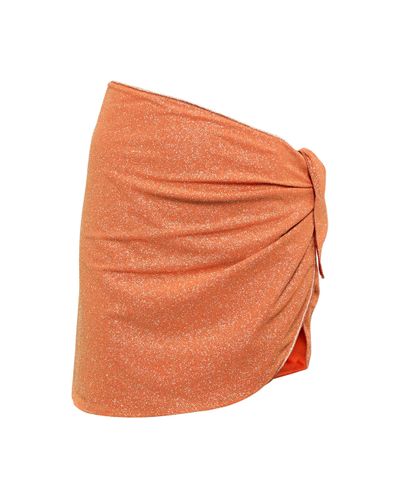 Oséree Oseree Minifalda wrap Shine - Naranja