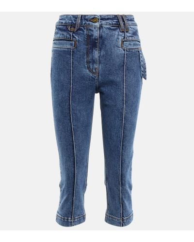 Jacquemus Le De Nimes High-rise Cropped Jeans - Blue