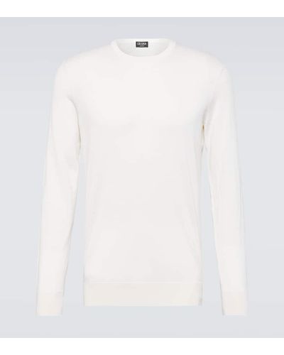 Zegna Cashmere And Silk Sweater - White