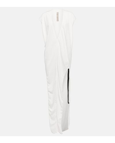 Rick Owens Robe longue en coton - Blanc