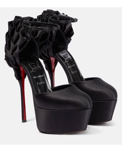 Christian Louboutin Maria Frou Alta Satin Platform Court Shoes - Black