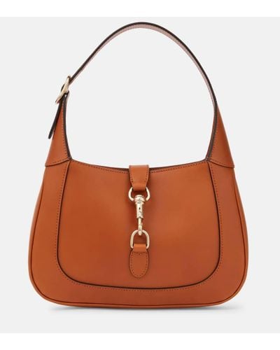 Gucci Jackie Small Leather Shoulder Bag - Brown