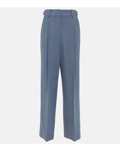 JW Anderson Wool-blend Palazzo Trousers - Blue