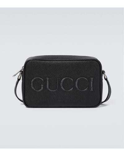 Gucci Mini Leather Shoulder Bag - Black