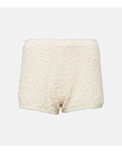 Magda Butrym Cotton-blend Boucle Shorts - Natural