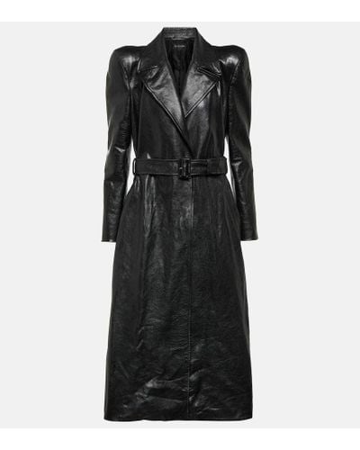 Balenciaga Trench in pelle - Nero