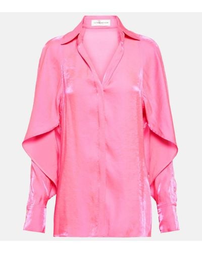 Victoria Beckham Draped Blouse - Pink
