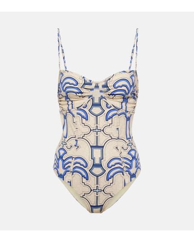 Johanna Ortiz Printed Swimsuit - Blue