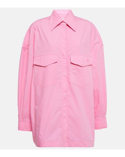 The Attico Elaine Cotton Shirt Jacket - Pink