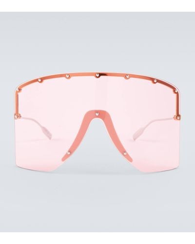 Gucci Mask-frame Sunglasses - Pink