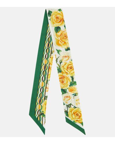 Dolce & Gabbana Bedrucktes Tuch aus Seide - Gelb