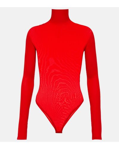 Alaïa Body de jersey - Rojo