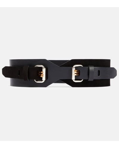 Etro Suede And Leather Belt - Black