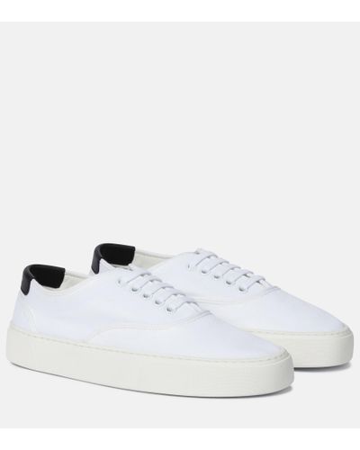 Saint Laurent Venice Canvas Sneakers - White