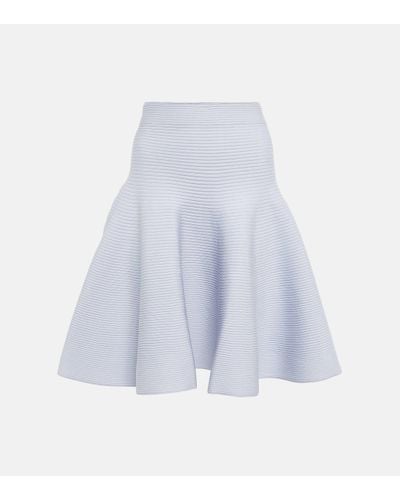 Alaïa Alaia Ribbed-knit Miniskirt - White