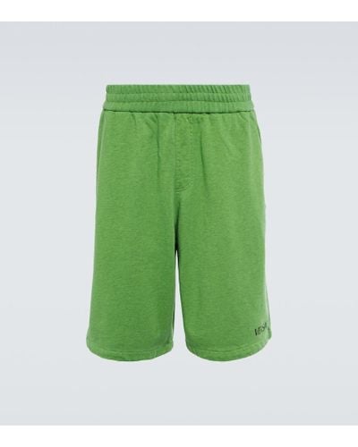 Versace Shorts en jersey de algodon - Verde