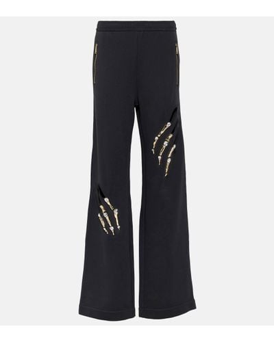 Area Claw Embellished Cutout Joggers - Blue