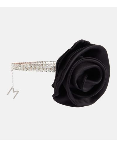 Magda Butrym Floral-applique Crystal-embellished Choker - Black