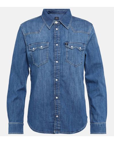AG Jeans Chemise Western en jean - Bleu