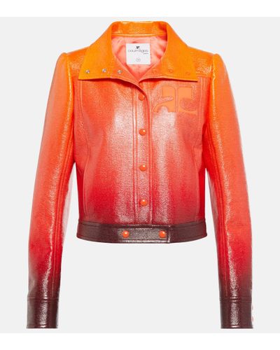 Courreges Ombre Cotton-blend Jacket - Red