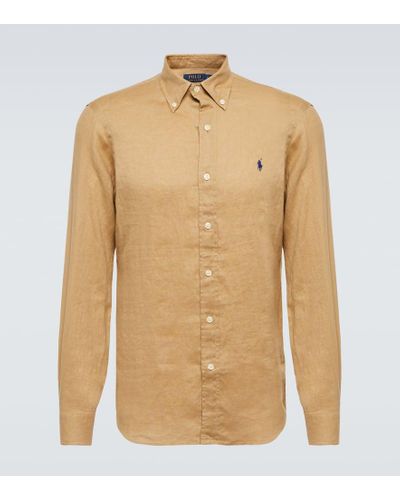 Polo Ralph Lauren Oxford-Hemd aus Leinen - Natur