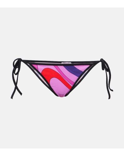 Emilio Pucci Marmo Low-rise Bikini Bottoms - Pink
