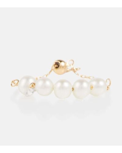 PERSÉE Aphrodite 18kt Gold Ring With Pearls And Diamonds - Metallic