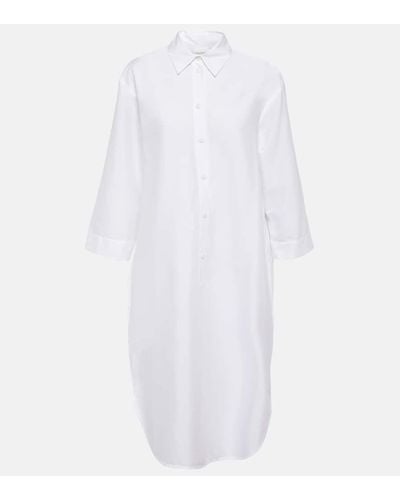 Max Mara Quincy Cotton-blend Midi Dress - White