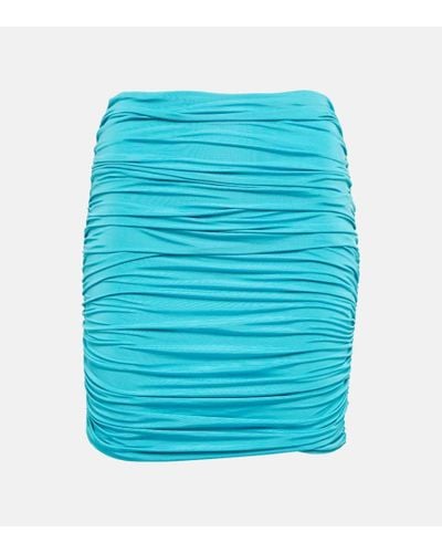 GIUSEPPE DI MORABITO Minifalda de jersey fruncida - Azul
