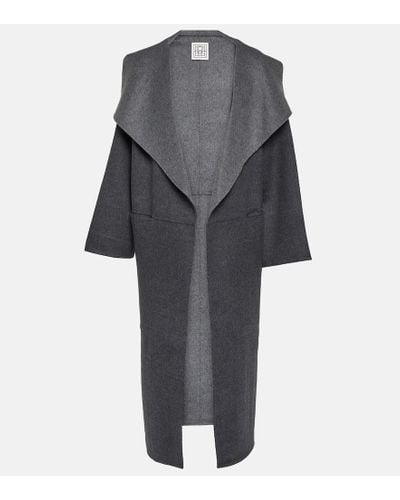 Totême Signature Wool And Cashmere Coat - Gray