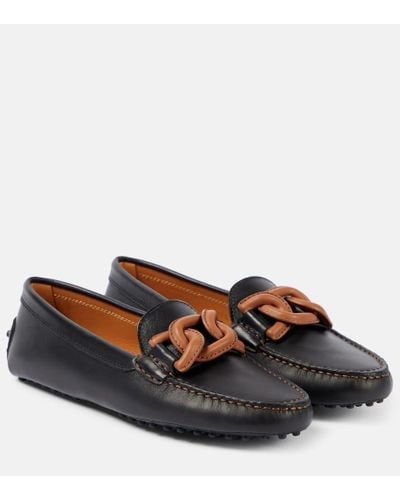 Tod's Gommino Kate Leather Moccasins - Brown